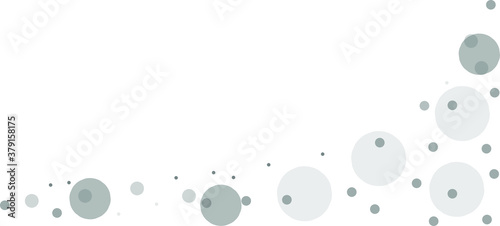 Gray vector background with a pattern of circles with different diameters. Textured template for a web splash in a modern style.