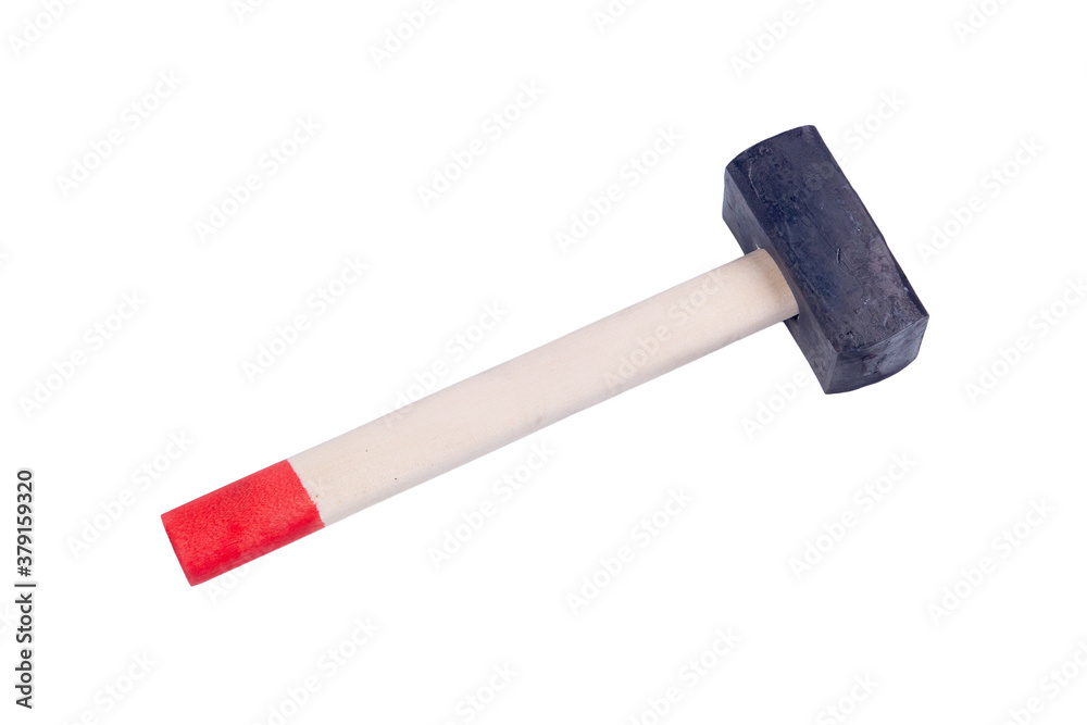 Used sledgehammer isolated on white background Used sledgehammer isolated on white background
