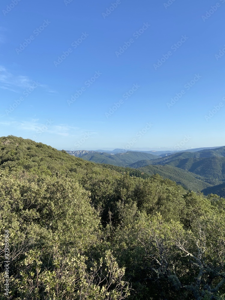 Paysage de montagne dans les Cévennes