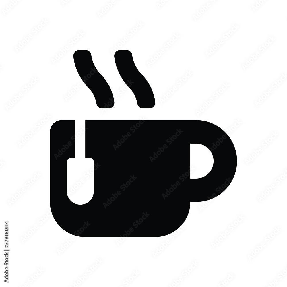 A cup of hot cafe coffee or caffeine drink flat vector icon for food apps and websites A cup of hot cafe coffee or caffeine drink flat vector icon for food apps and websites