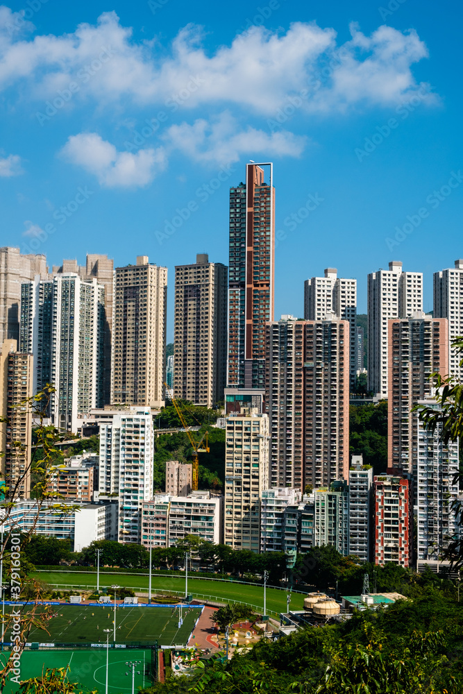 Obraz premium Hong Kong, November, 2019: Skyline of Hong Kong City