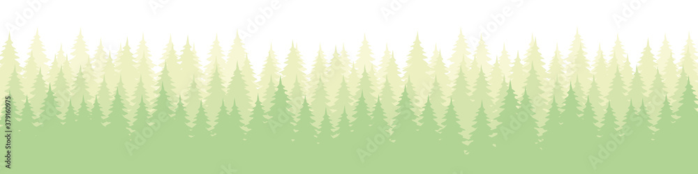 Forest landscape with silhouettes of coniferous trees. Horizontal backgrounds of nature. Vector illustration
Forest landscape with silhouettes of coniferous trees. Horizontal backgrounds of nature. Vector illustration