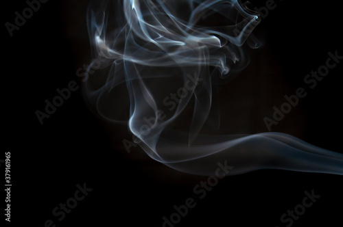 blue-white clouds of smoke