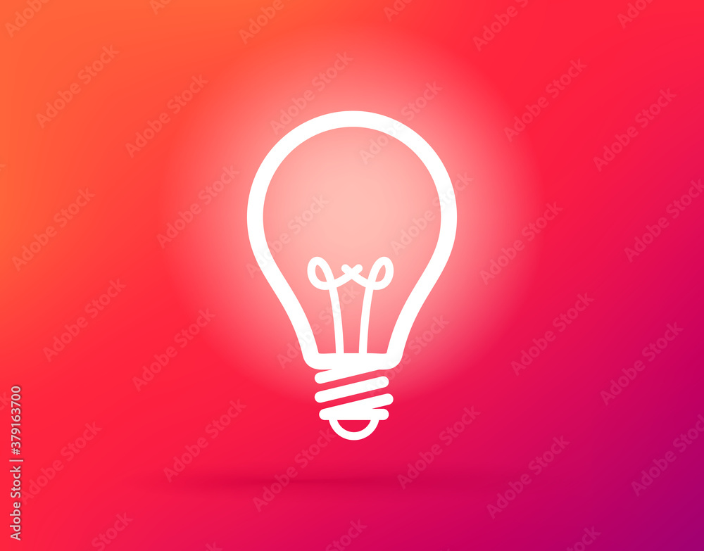 Shining light bulb vector illustration Shining light bulb vector illustration