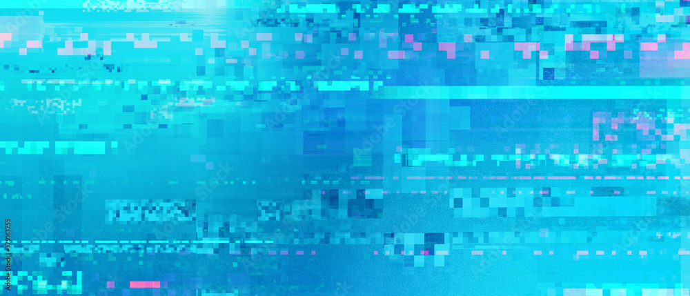 Noisy glitchy pixelated abstract background