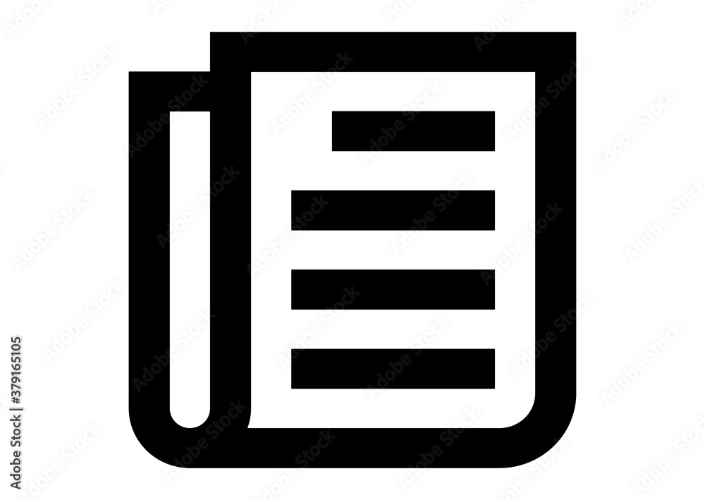 Newspaper vector icon for apps and website Newspaper vector icon for apps and website