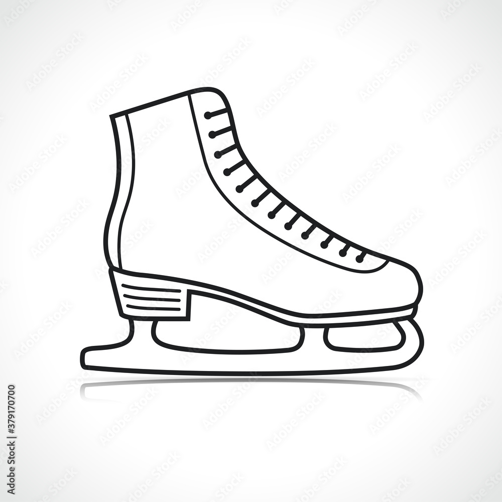Vector ice skating boot icon Vector ice skating boot icon