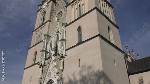 Church of the Admont Abbey in the neo-Gothic style. Town of Admont, state of Styria, Austria photo