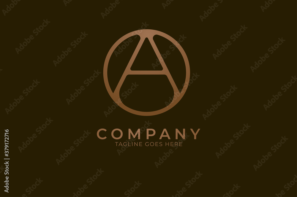 Abstract initial letter A logo,usable for branding and business logos, Flat Logo Design Template, vector illustration