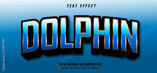 dolphin text effect editable vector file text design vector
