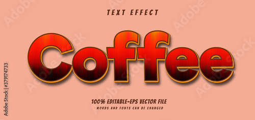 coffee text effect editable vector file text design vector