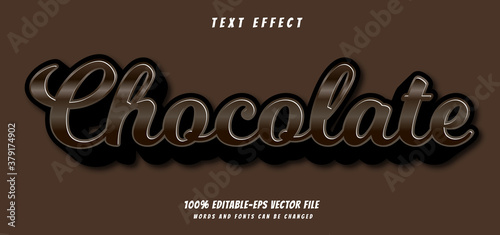 chocolate text effect editable vector file text design vector