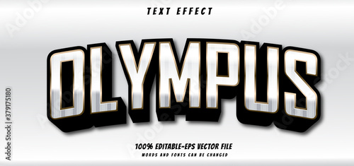Photos olympus text effect editable vector file text design vector