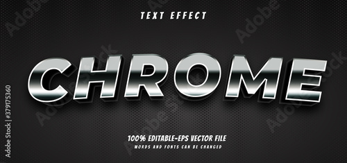 chrome text effect editable vector file text design vector