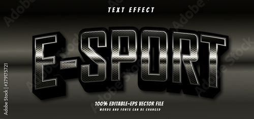 e-sport text effect editable vector file text design vector