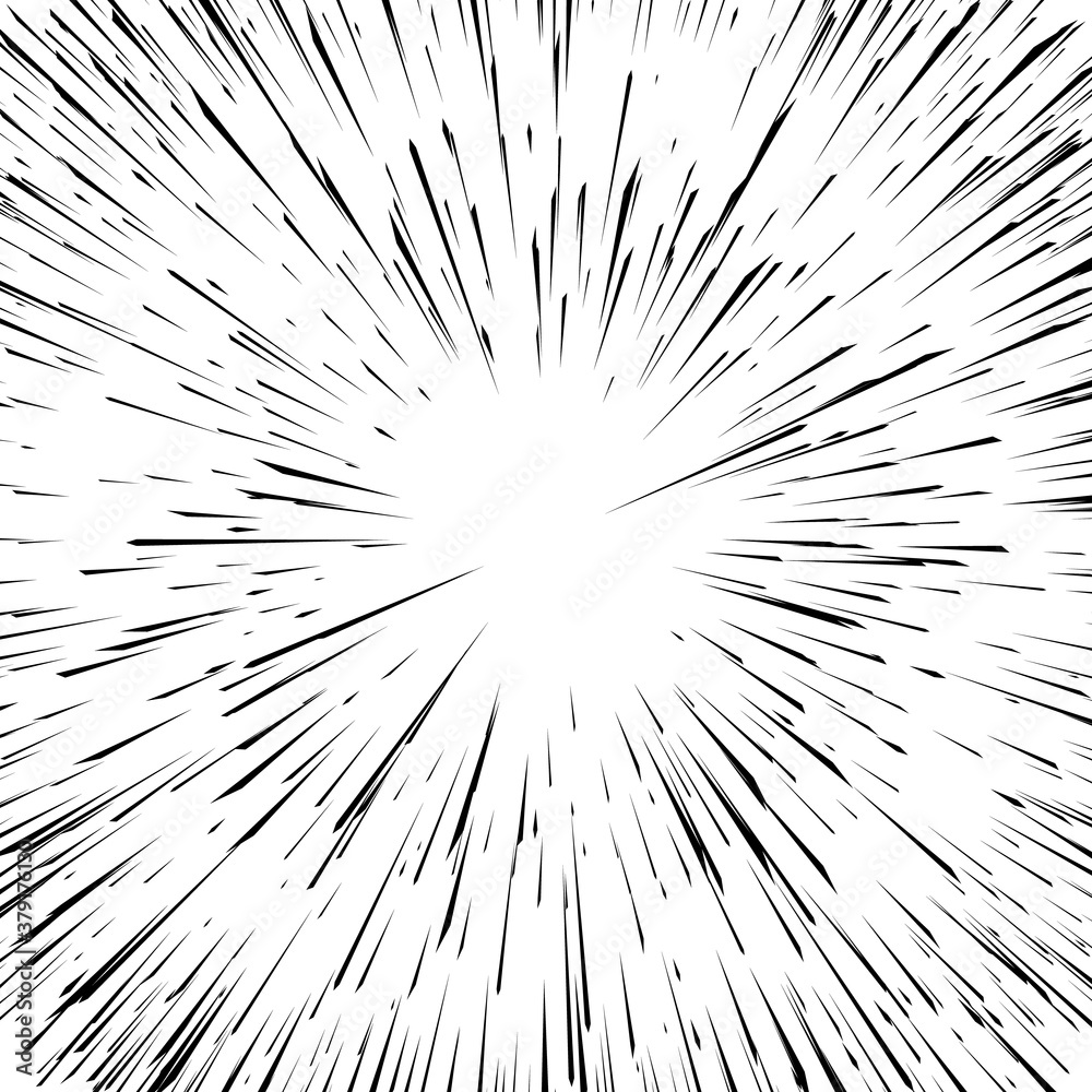 Obraz premium Speed line fast motion background, comic illustration with lines