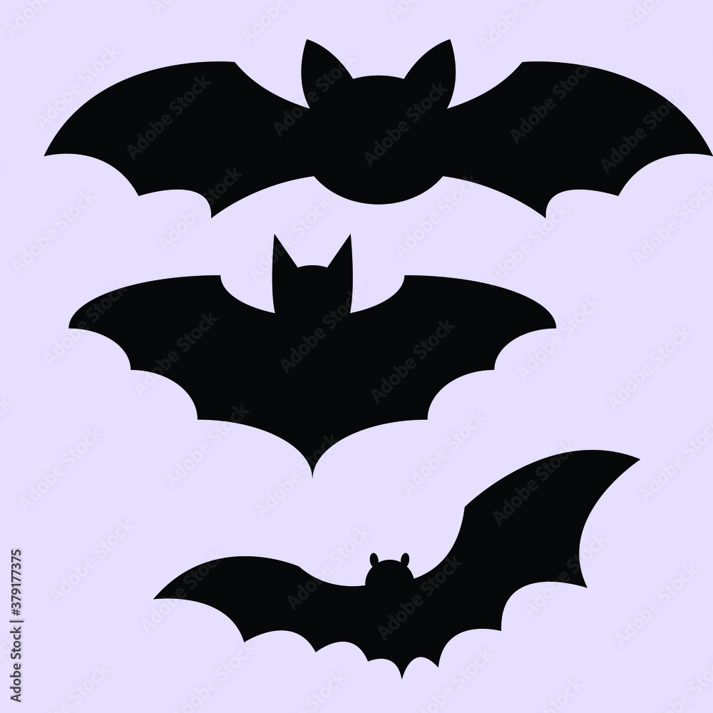 bat and bats set of halloween icons bat and bats set of halloween icons