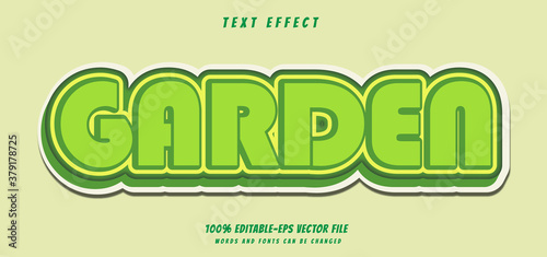 garden text effect editable vector file text design vector