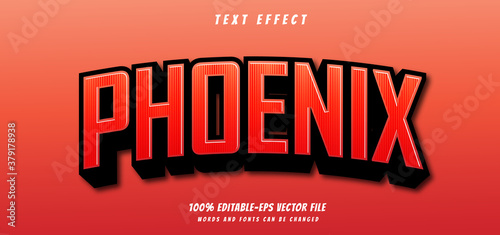 phoenix text effect editable vector file text design vector