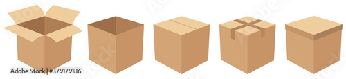 Paket Symbol Set für Lieferung Umzug und Rücksendungen Vektor Grafik