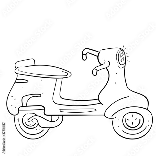 The moped for movement on the city. Illustration for any design.
