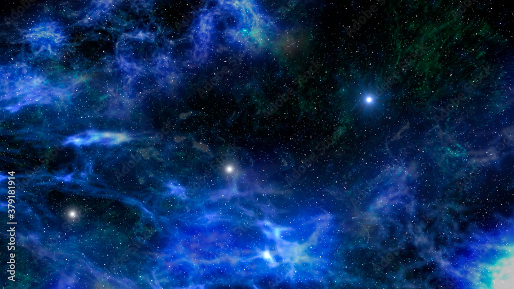 Background of galaxies and nebula illustration