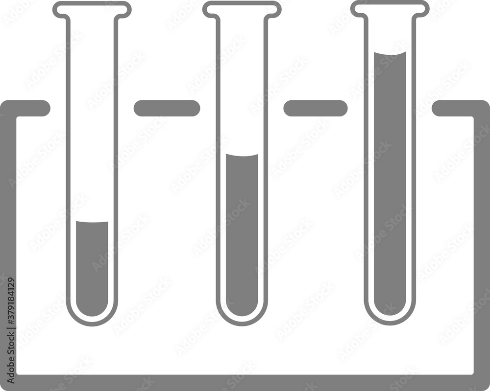 Test tubes icon on the stand. Vector image. Test tubes icon on the stand. Vector image.