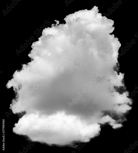 Isolated cloud over black.
