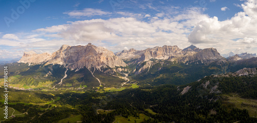 Aerial/Drone - Piz de Medesc (Medesspitze) and Cima Cunturines (Cunturines-Spitze) beautiful panorama landscape of the dolomites mountains, alpes south tyrol Italy  © Tobias
