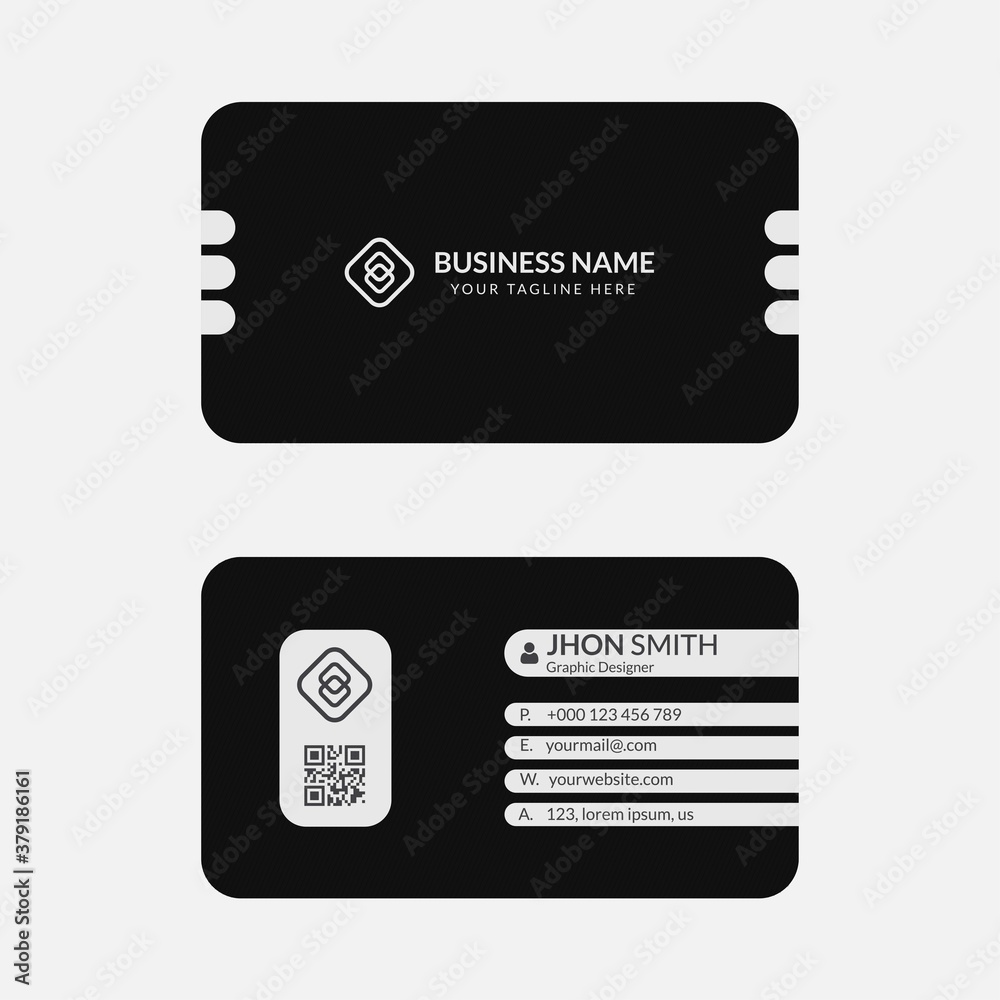 Unique black and white corporate business card Unique black and white corporate business card