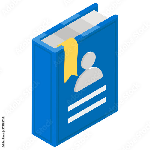 
Employee handbook vector design, company detail book concept 
