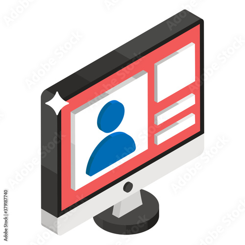 
Online personal account vector, user account concept 
