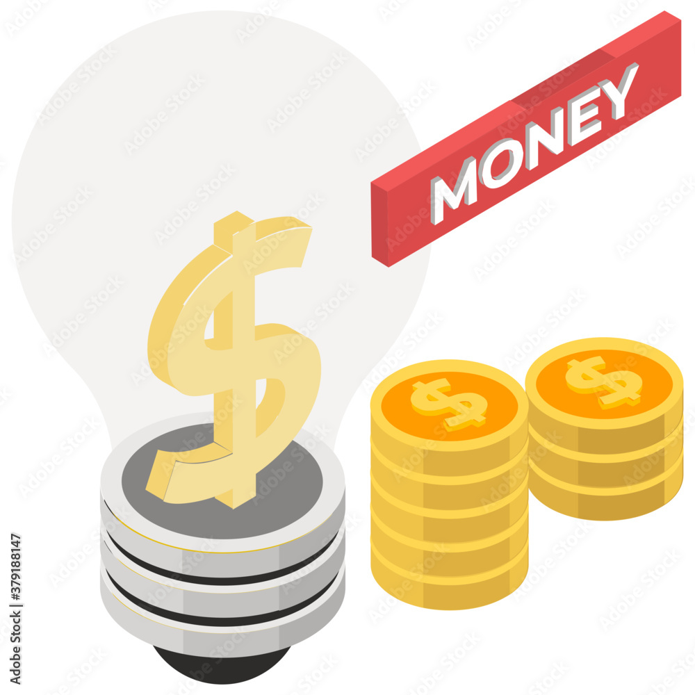 Make money vector style, isometric icon of business innovation
Make money vector style, isometric icon of business innovation