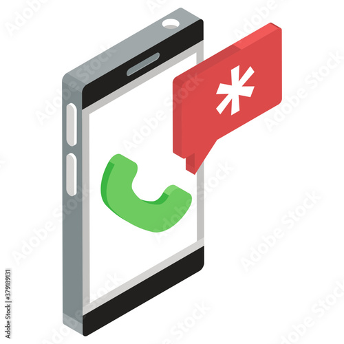 
Receiver inside mobile phone showing medical helpline 
