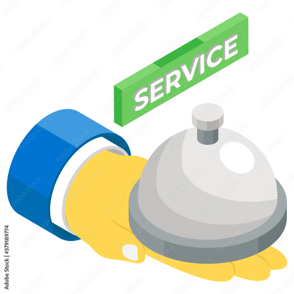 Conceptual icon of food service icon isometric style
Conceptual icon of food service icon isometric style
