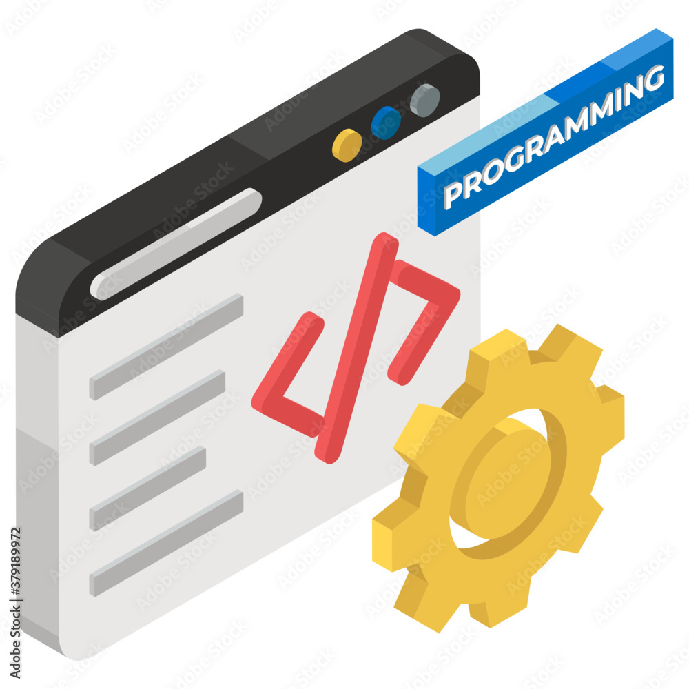 Computer binary language, programming in isometric vector
Computer binary language, programming in isometric vector