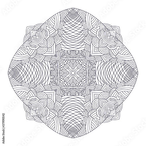 Ornamental bohemian Mandala. Tattoo art design