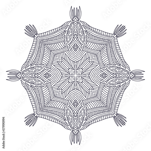 Ornamental bohemian Mandala. Tattoo art design