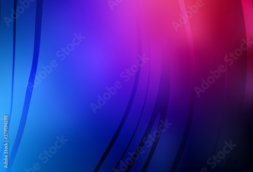 Dark Blue, Red vector layout with curved lines.