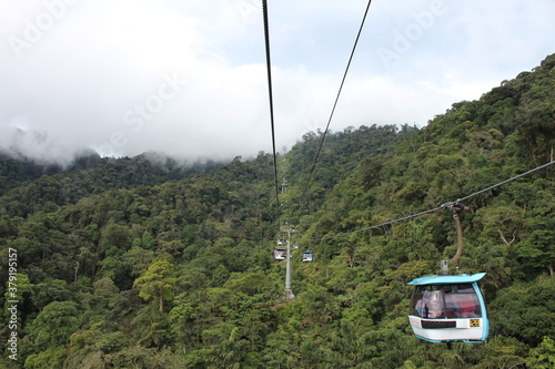 Cable Car travel over Genting Mountains to Genting Highlands, Malaysia