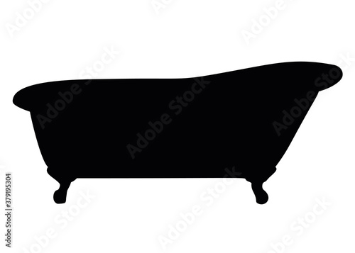 The legged bath is large and wide.