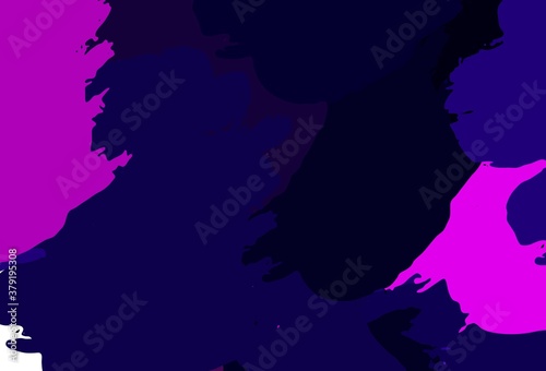 Light Purple vector template with chaotic shapes.