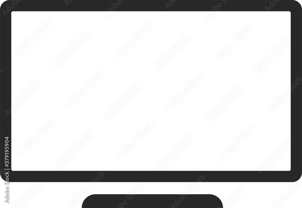 Outline tv icon isolated on white background Outline tv icon isolated on white background