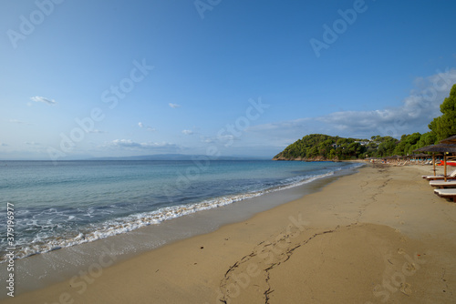 Koukounaries beach , at Skiathos island , in Greece © ACHILLEFS