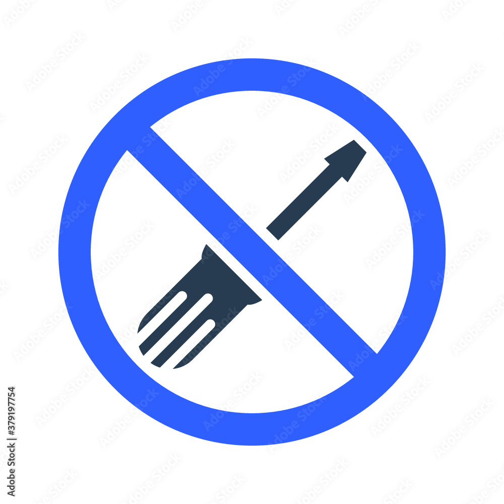 Screwdriver restriction icon Screwdriver restriction icon