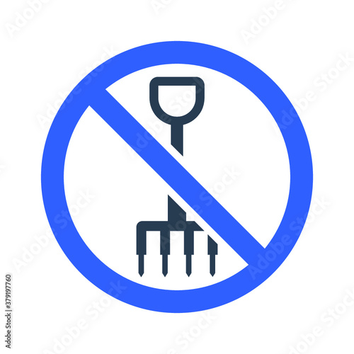 Agricultural blade restriction icon