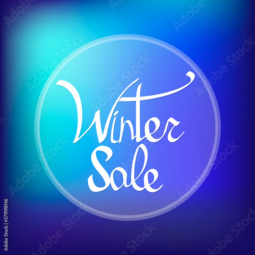 Winter Sale  poster design template  discount banner  vector illustration