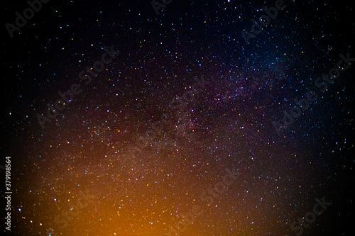 Cielo stellato fotografato in una sera d'estate. photo