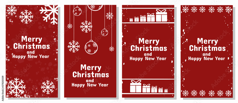 Merry Christmas and Happy New Year 2021. Modern vector illustration concept for background, greeting card, website and banner, party invitation card, social media banner, marketing , instagram