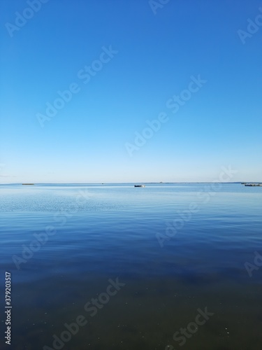 Abandoned military seaplane harbor. Baltic Spite, Kaliningrad region, Russia photo